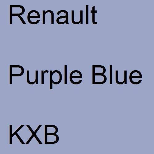 Renault, Purple Blue, KXB.